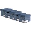 BANKERS BOX Décor - Scatola portaoggetti con coperchio, per ufficio e casa, resistente, con fori, in cartone ondulato riciclato al 100%, colore: blu ardesia