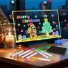 YdseozOA Tavoletta Grafica Bambini, Bacheca a LED con Penna/Supporto in 7 Colori, Arte Creativa da Scrivania, Lavagna Luminosa per Disegnare, Lavagna luminosa in acrilico con LED, Per Casa Ufficio Natale