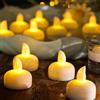 Yakpo 24 pezzi candele LED galleggianti impermeabili senza fiamma, candele votive LED funzionanti a batteria per esterni, candele a luce calda e tremolante per matrimoni, stagni, decorazioni SPA