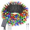 DOLUCKY Luci Solari Esterno, 32M 300LED Catena Luminosa Esterno Solare, 19 Modalità IP65 Impermeabile Luci Natale da Esterni per Giardino Balcone Patio Natale, Multicolore