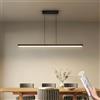 Coinmit Luce a Sospensione LED, 100cm/36W, 3000K-6000K Tre Temperature di Colore Regolabili con Telecomando, Lampada Sospensione Lineare per Sala Da Pranzo, Soggiorno, Nero
