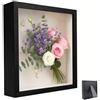 Huamirra Cornice Portafoto 3D, 30 x 40 cm, Cornice per Oggetti, Cornici Profonda da Riempire, con Lastra Acrilica Trasparente, Cornici 3D Rettangolare, per Fiore, Regali, Souvenir, Nero