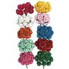 WADSUWAN SHOP Thai WADSUWAN SHOP - 100 rose artificiali in carta di gelso per album di ritagli, 1,8 cm, fai da te, scrapbooking, bouquet, mini rose (10 colori)