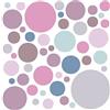 WandSticker4U®- [6 fogli, 93 pezzi] Adesivi POIS rosa/blu pastello cameretta, Pois adesivi per mobili pareti decorativi I Adesivi murali pois punti decorazioni camera da letto bambini GRANDE