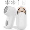 BZGG Leva Pelucchi Elettronico Ricaricabile con Display LED e 3 Velocità, Togli Pelucchi Elettrico per Maglioni - Rimuove Pelucchi, Lint e Pallin,ianco