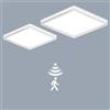 LEZOE 2PCS Lámpara LED de techo con detector de movimiento, 18W 1800 lm, radar, sensor de movimiento, 3000K/4000K/6500K lámpara con sensor para baño, garaje, escaleras, sótano 22X22X2.5CM