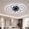 ZAITINZ Plafoniera LED Soffitto Lampadario Moderno Soggiorno 70W 6 Anelli