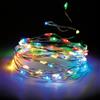 MIJOMA Catena di luci a LED con funzione timer, illuminazione versatile, flessibile e in filigrana, funzionamento a batteria (multicolore, 80 LED - 395 cm)