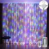 Augone Lucine per tende impermeabili da 3 x 3 m, con 300 LED, USB, 8 modalità di illuminazione, con telecomando, per giardino, feste, matrimoni (multicolore)