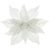 Oairse Set di 4 Ø30cm Fiori di Natale Artificiali Scintillanti, Stelle di Natale per Decorazioni Fai-da-Te dell'Albero di Natale, Fiori Artificiali per Festività, Centrotavola da Tavolo da Pranzo