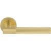 Carlisle Brass Lagos Ulitmate - Confezione da porta con coppia di maniglie, 3 cerniere e un chiavistello da 7,6 cm, in ottone satinato