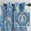 DriftAway Christopher - Tenda oscurante per finestra con motivo floreale, a risparmio energetico, a 2 strati, 2 pannelli, 150 x 200 cm, colore: foglia di tè