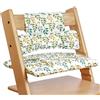 Vicloon Cuscini per Seggiolone Stokke, 2 Pezzi Antiscivolo Cuscino per Seggiolone Pappa, Bambini Fodera di Ricambio in Cotone, Morbido e Rimovibile, Facile Pulizia e Fissare-Foglia Verde