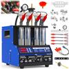 PARAOUTIL V308 Pulitore‑Tester iniettori, Pulizia ad ultrasuoni, 11 funzioni | 4 cilindri, riscaldamento 45°C, per auto e moto, migliora lo spruzzo, riduce il consumo di carburante