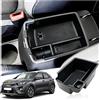 Ruiya Compatibile con Kia Stonic Rio YB 2018-2026 Braccioli Portaoggetti Organizer, Console Centrale Portaoggetti Consolle Braccioli Vano Contenitore Portaoggetti C-HR Accessori, Nero