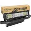 Willpower Barra led fuoristrada tre righe Con staffa di montaggio targa anteriore e 12V Cablaggio Kit, 18 Pollici 252W Barra Luce a Led per Auto Trattore Camion ATV Barca 4x4