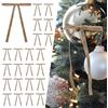 YUYWWAN Fiocchi di Natale in Velluto, 24 PCS Fiocchi Decorativi per Albero Natalizio, 5 x 7 Pollici Fioccho Natalizio, Nastro per Fioccho Albero di Natale Decorazioni per Casa e Feste (Kaki)