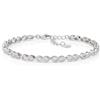 Amen Bracciale in Argento 925, della Collezione San Valentino 2024, con zirconi Bianchi, Colore rodio Lungh. 16 + 3 cm Spessore 3 mm