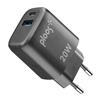 Ploos - Caricabatterie Usb+usb-c Adapter - Universale-nero
