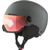 Alpina Arber Visor - Casco da sci sicuro e leggero per adulti, con visiera Alpina di alta qualità, assorbimento ottimale degli urti, coffee grey, M (54-58)