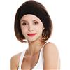 WIG ME UP - GFW948-H-2T30 Parrucca Donna Fascetta fronte Corta Liscia Anni 80 Look Retrò Mix castano