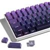 SDYZ XVX Side Print Keycaps, Shine Through Double Shot PBT Keycaps, Custom Key caps 60 65 75 100 Percent, Gradient Purple 136 Keys Set, OEM Profile, Minimalist Style for Cherry Gateron MX Switches Keyboard