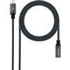 Nano Cable 10.01.4502-COMB - Cavo USB 3.2 GEN2X2 100 W 4K/60 Hz, USB-C/M-USB-C/H, nero/grigio, 2 m
