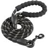 Retoo Guinzaglio per Cani 150cm Guinzaglio Retriever per Cani Riflettente Guinzaglio e Forte con Doppio Manico Imbottite Resistente Nylon Guinzaglio Addestramento per Piccola Cani Taglia Grande Nero