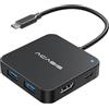 ACASIS Hub USB C 10Gbps 6 in 1 HDMI 4K 60Hz, Adattatore Multiporta Type C PD 100W, Docking Station USB C 3xUSB A 3.1, Compatibile MacBook Pro/Air M1 M2 M3 M4, iPad, iPhone 17 Pro, Galaxy S24