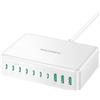Rocoren 480W Caricatore USB C Multiplo, GaN 10-Port PD100W PPS Rapido Alimentatore USB C, 4 Laptops Stazione di Ricarica Compatibile con MacBook Pro/Air, iPad, iPhone, Sam.sung Galaxy, Laptop