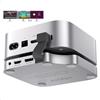 PULWTOP Mac mini M4 Dock & Stand con 2 Monitor DP 4K 144Hz e HDMI 4K 60Hz, Mac mini M4 Hub con 4TB M.2 NVMe SSD-Slot (SSD non incluso), USB A, SD/TF, Audio, Hub USB C per Mac Mini M4/M4 Pro