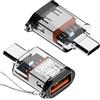 Mepsies Adattatore USB C a USB (2 Pack), Adattatore USB a Tipo C, USB3.2 Gen2 10Gbps ad Alta Velocità Convertitore OTG, Compatibile con MacBook iPhone 17/16/15 iPad Samsung Galaxy S25 S24 S23 A56, Trasparente