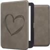 kwmobile Custodia eReader Compatibile con Kobo Clara BW/Colour Cover - eBook Reader Flip Case - Cover eReader Magnetica Pelle PU Cuore