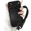 Coalbooliy Cover con Cordino per iPhone 17 Air 6,5'', Silicone Morbido Custodia Aesthetic Leopardo Nero Summer Mädchen Modello Disegni Collana Universale Protezione Fotocamera Protettiva Case, 02