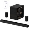 ULTIMEA Audio Surround Wireless Skywave X70 7.1.4 Canali per TV, Dolby Atmos, Soundbar da 980 W, Subwoofer Wireless da 10, Bassa Frequenza da 20 Hz, Amplificatore GaN, Pass-through HDR 4K