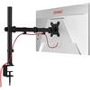 Duronic Braccio singolo per monitor DM151X3 regolabile in altezza per monitor con morsetto riser per schermi PC da 13-32 Supporti da scrivania con VESA 75/100 Supporto per monitor con capacità di 8
