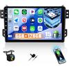 CAMECHO 6+128G Android 15 Autoradio 9 Pollici per Suzuki Splash Ritz/Opel Agila 2004-2014 con Telecamera Posteriore, Senza Fili Carplay Android Auto IPS HD Radio Bluetooth con WIFI FM/RDS DSP GPS