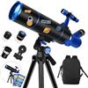 Dianfan Telescopio, 80mm Apertura 500mm Telescopio Astronomico Professionale per Adulti, Bambini e Principianti, Telescopi da Viaggio Compatto e Portatile con Zaino, Adattatore per Telefono e Adesivi