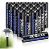 CITYORK Batterie AAA Ricaricabili 300mAh 1,2V NiMH Pile Ricaricabili AAA, Confezione da 20, Bassa Autoscarica e Precaricate, Ideali per Giocattoli, Tastiera/Mouse Wireless