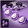 Kucheed Proteggi Obiettivo Fotocamera Glitterato Compatibile con iPhone 15 Pro/iPhone 15 Pro Max, Adesivi per Copertura Fotocamera in Vetro Temperato, Anelli in Lega con Allineamento Automatico