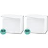 Double Dragon, 100 Carte d'identità aziendale in PVC bianco premium, CR80, 30 Mil (760 micron) - Adatto per Stampanti di carte d'identità Zebra Magicard Evolis Fargo Datacard NiSCA (86 x 54mm)