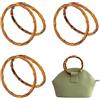 PH Pandahall 6pz Manici in Bambù per Borse Uncinetto 17cm Manici Bamboo per Borse, Manico di Ricambio Rotondi per Borsa da Spiaggia Fatte a Mano e Borsa Lavorate a Maglia