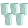 Engelland - 5 bicchieri di plastica, menta, colori pastello, 400 ml, resistente alla rottura, impilabili, riutilizzabili, in plastica, riutilizzabili, per feste, bicchiere da bere