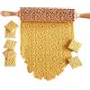 SSyang Mattarello di Natale,Mattarello Decorativo per Biscotti,Natale Goffratura Mattarello con Motivo Natalizio in Legno Incisione 3D Rolling Pin per Impasto, DIY Biscotti