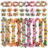 YULIAO 8 Set di Lei Hawaiani, Decorazioni Feste Hawaiane Leis, Hawaiane Fasce Bracciali, Ghirlande Hawaiane per Decorazione, Collane di Fiori Delle Hawaii, per Compleanno Festa Carnevale Festival
