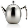 OnePine 1500ml Elegante teiera caffettiera in acciaio inox con filtro infusore per tè e caffè (Argento)