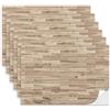 CHONGQILAO Pavimentazione Autoadesiva per Case delle Bambole Scala 1:12, 6 Fogli di Finto Parquet Adesivo In Miniatura per Casa Bambole, Autoadesivi Murali per Case delle Bambole, Accessori Casa delle Bambole