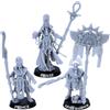 Forged Terrain Personaggi scheletri egiziani - 3 miniature di mummia non morta per giochi di guerra fantasy | Modelli in resina in scala 32 mm | DnD | Miniature Highlands con licenza | Figure base non verniciate da