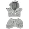 Penitue Set di Vestiti Bambole, Grazioso Costume Bambola 17cm Stile Casual Include Felpa con Cappuccio e Pantaloni Accessori Abbigliamento Kawaii per Collezionisti Decorazioni e Display (Grigio)