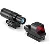 Feyachi M57 1.5-5X Red Dot Lente d'ingrandimento e RS-30 Cannocchiale a 2 MOA Red Dot Sight con montaggio laterale per binari da 21 mm/22 mm